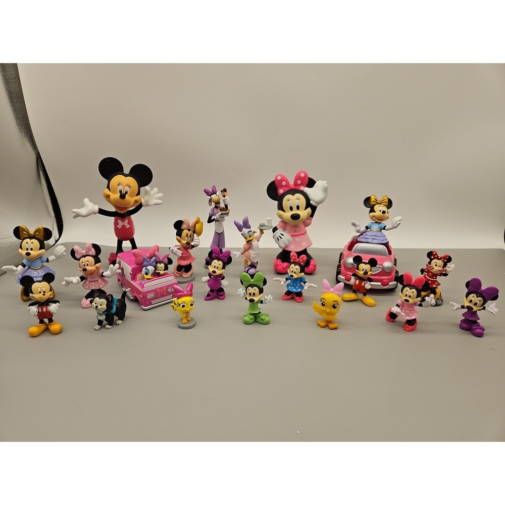 Minnie Mouse,‎ Mickey Mouse, & Friends Figurines Some Vintage Lot Of 21